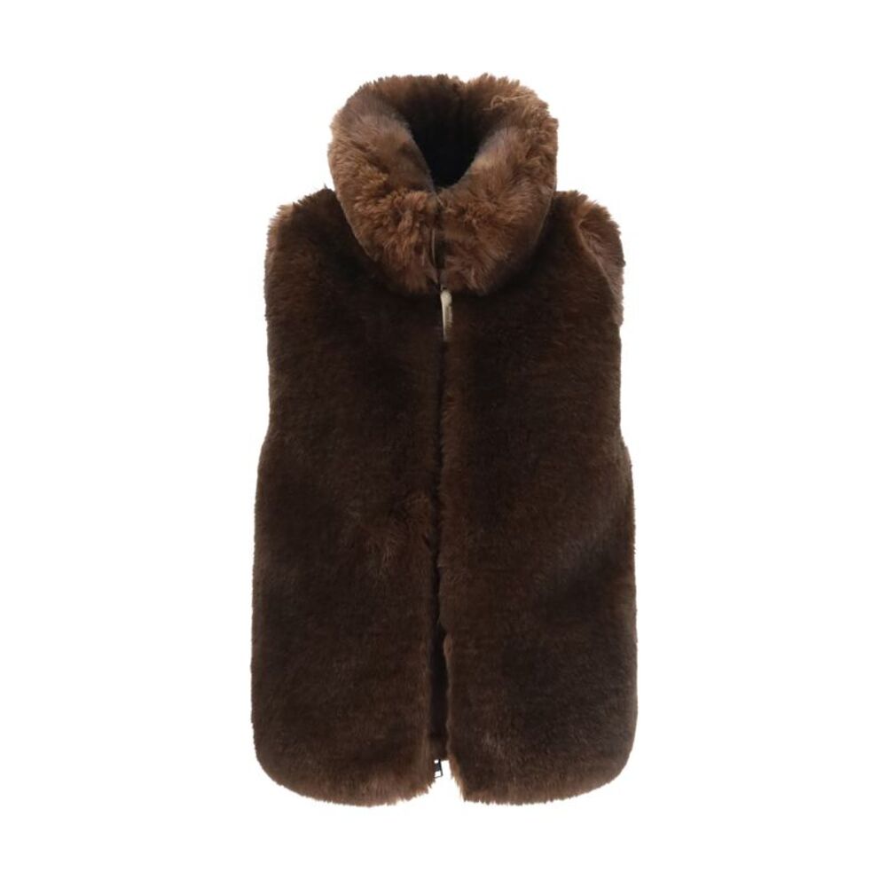 Woolrich Women Hybrid Faux-Fur And Quilted Nylon Vest